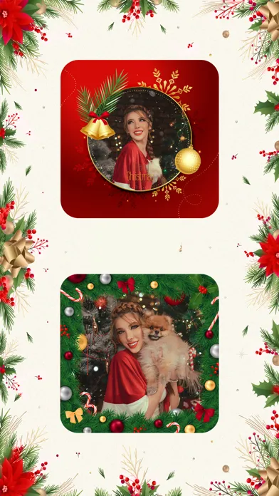 Tangkapan skrin Christmas Photo Fram Editor