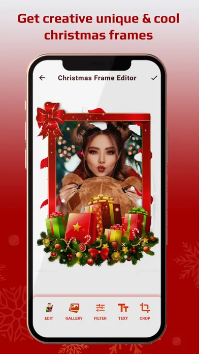 Tangkapan skrin Christmas Photo Fram Editor
