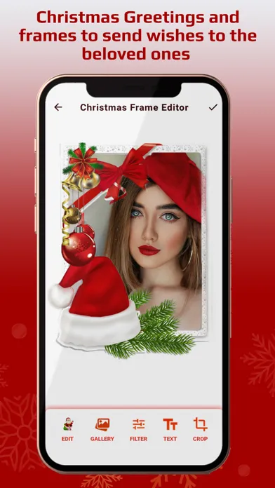 Tangkapan skrin Christmas Photo Fram Editor