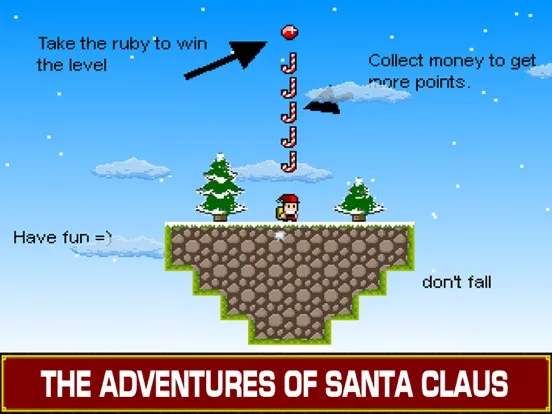 Ảnh chụp màn hình của Santa Jump! Adventure iPad 