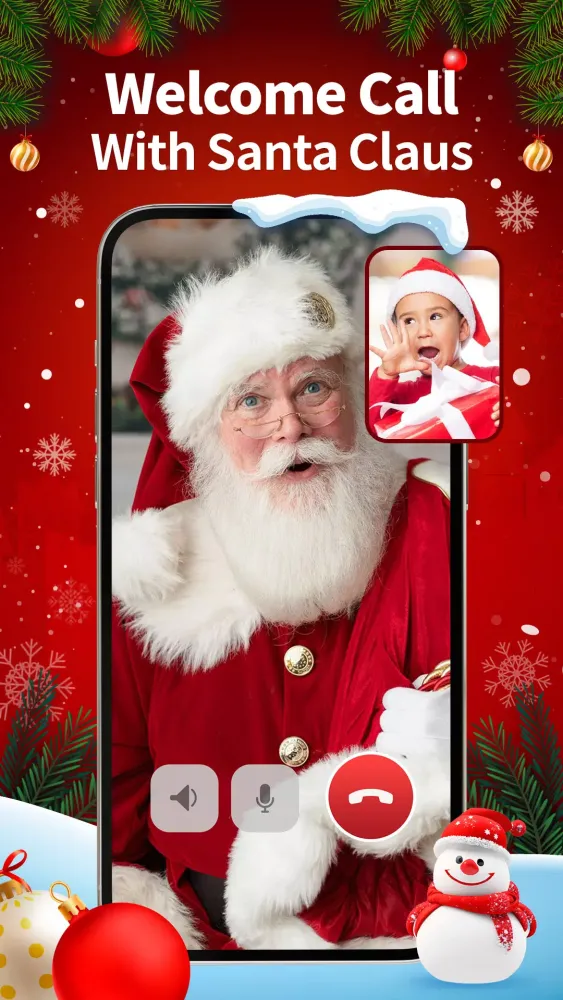 Tangkapan skrin Call Santa Claus - Prank Call