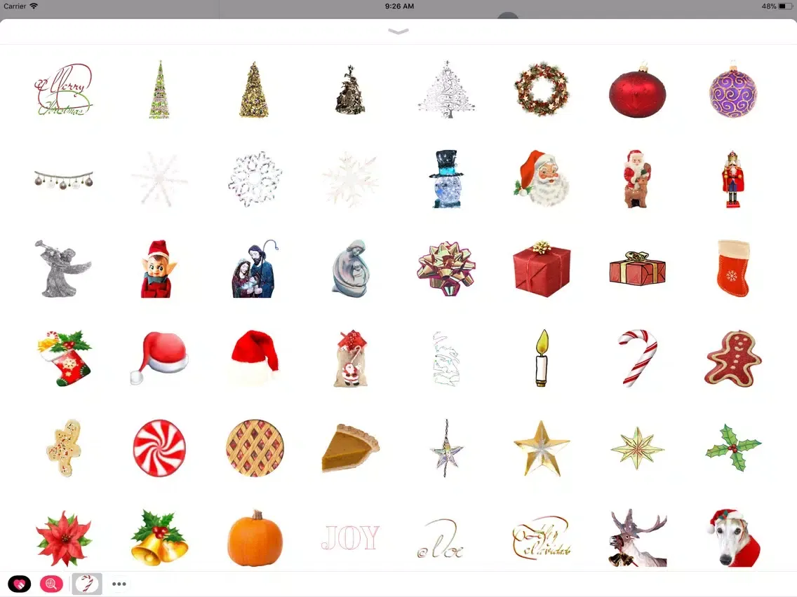 ภาพหน้าจอของ Cute Christmas Time Stickers iPad 