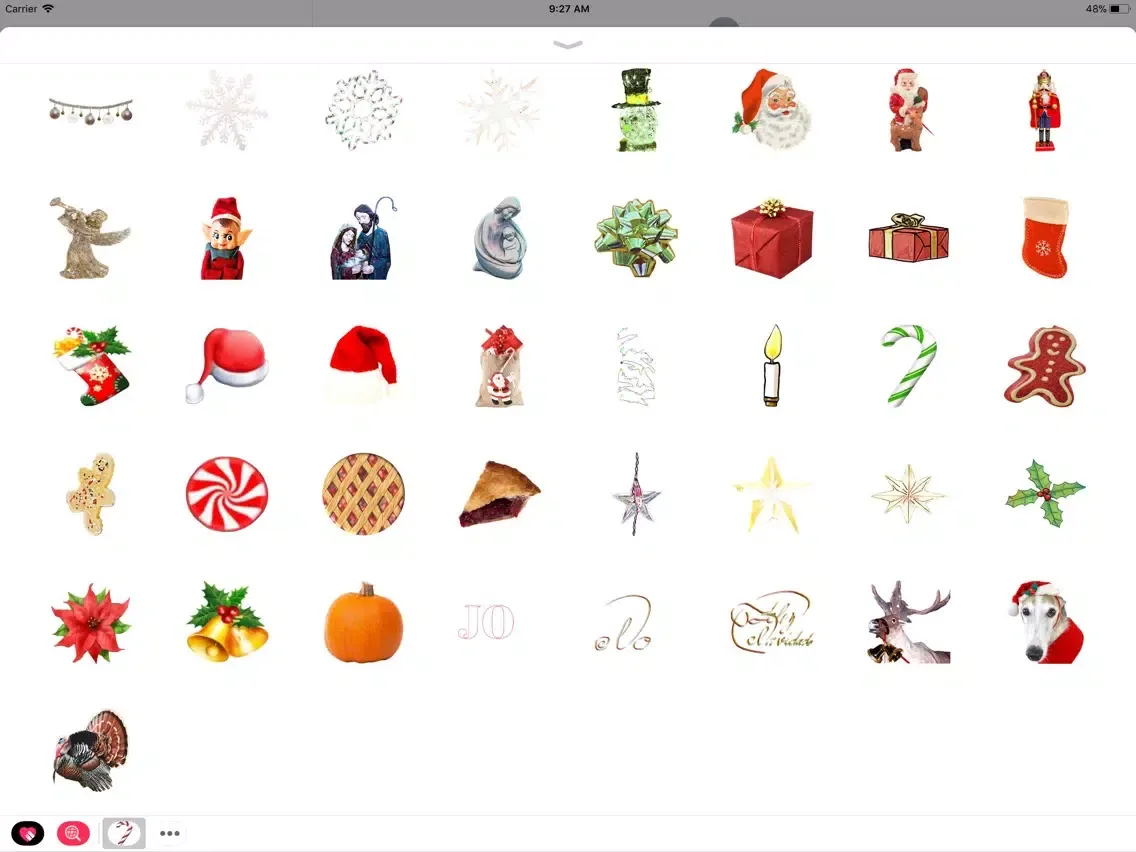 ภาพหน้าจอของ Cute Christmas Time Stickers iPad 