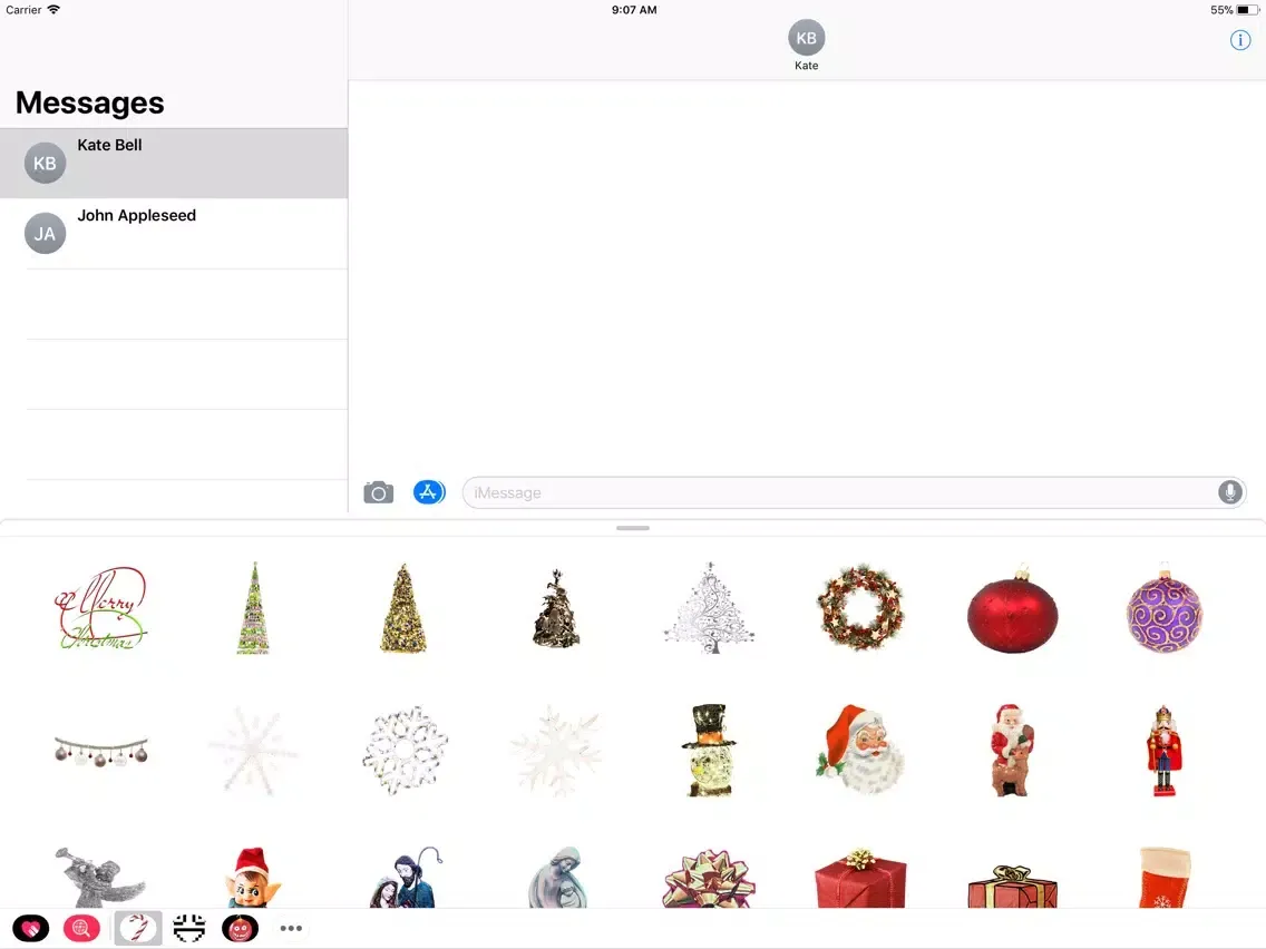 ภาพหน้าจอของ Cute Christmas Time Stickers iPad 