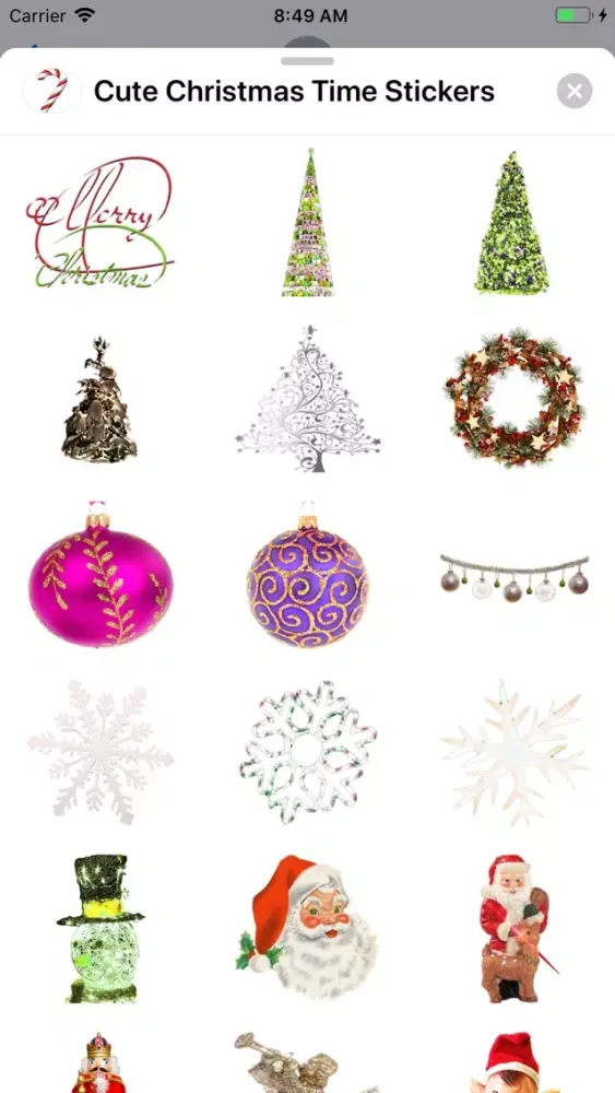 ภาพหน้าจอของ Cute Christmas Time Stickers