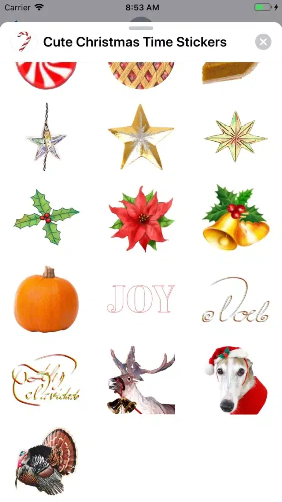 ภาพหน้าจอของ Cute Christmas Time Stickers