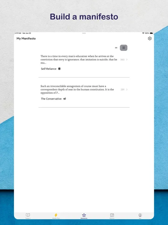 Waldo: Reading Emerson iPad  Screenshots