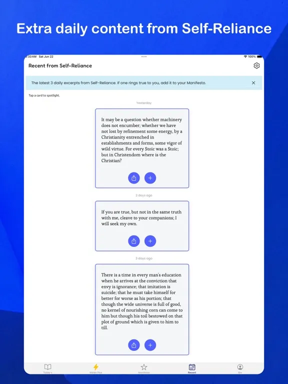 Waldo: Reading Emerson iPad  Screenshots
