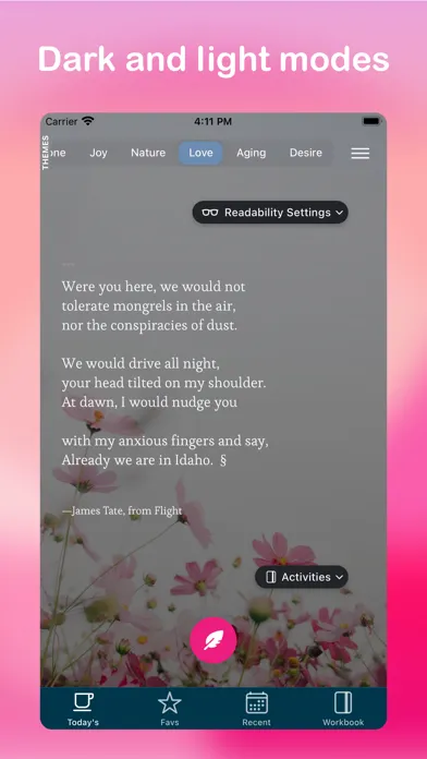 Today's Stanza: Daily Poetry Screenshots