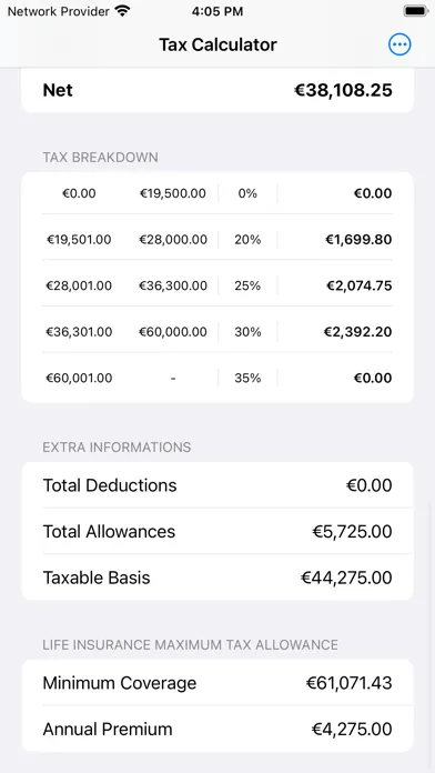 Cyprus Tax Calculator スクリーンショット