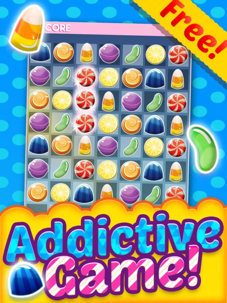 Candy Games Mania Puzzle Games 2014 - Fun Candies Swapping Game For iPhone And iPad HD FREE iPad  Screenshots