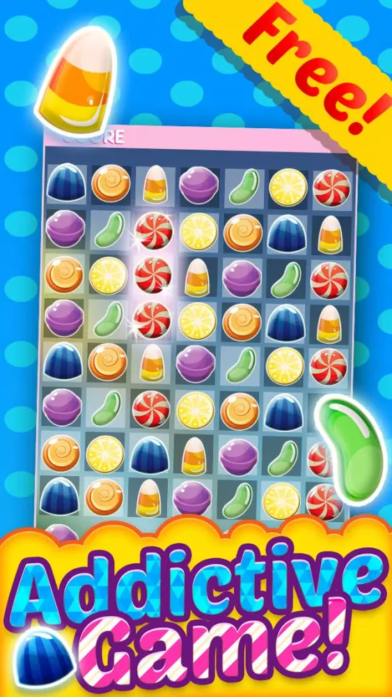 Candy Games Mania Puzzle Games 2014 - Fun Candies Swapping Game For iPhone And iPad HD FREE Screenshots
