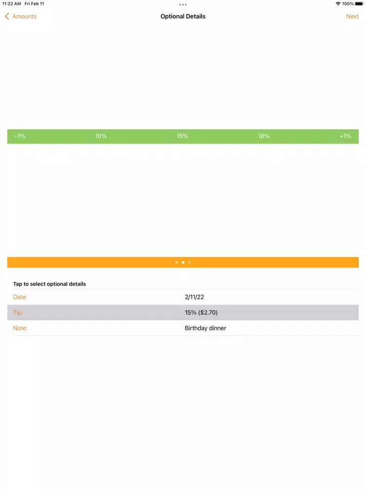 Ảnh chụp màn hình của My Slice Bill Splitting iPad 