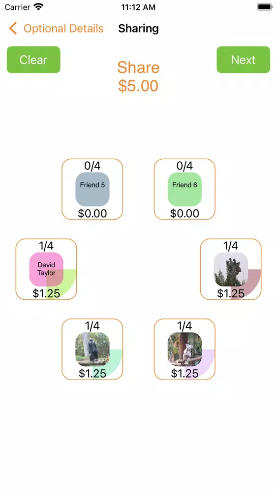 Ảnh chụp màn hình của My Slice Bill Splitting