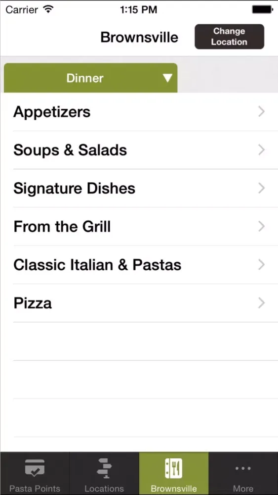 Johnny Carino's Pasta Points Screenshots