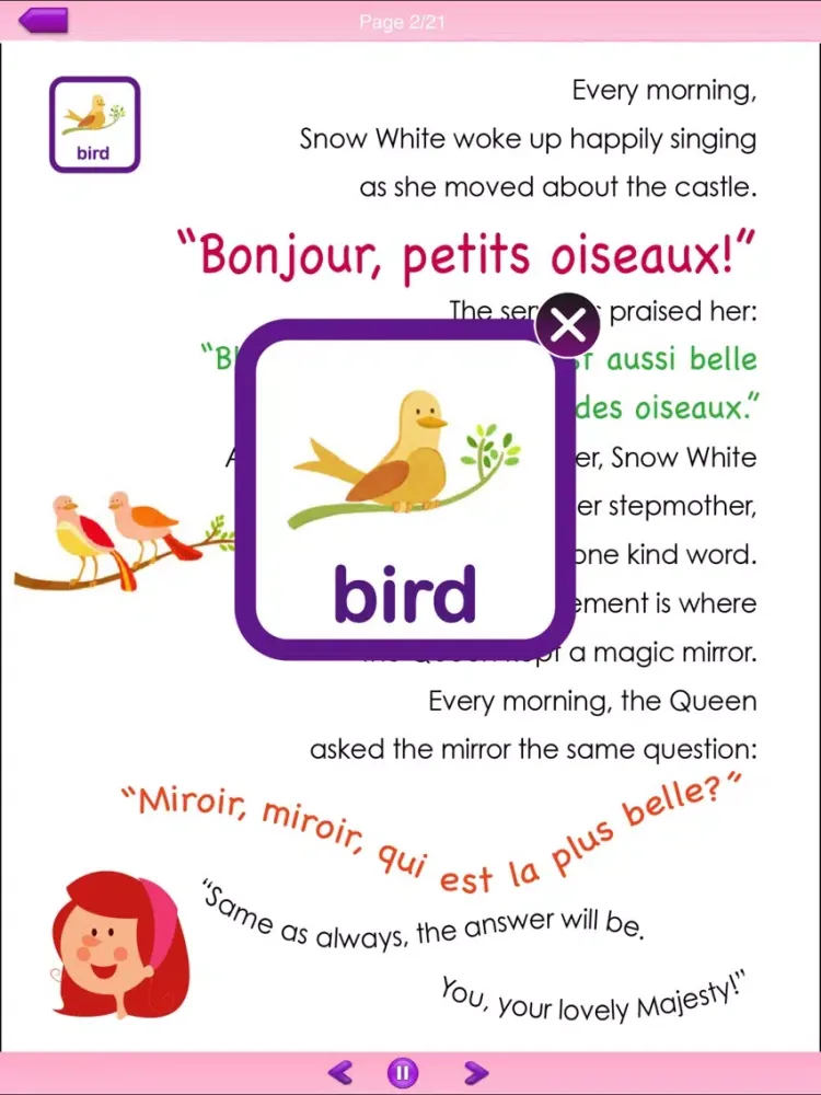 Princesses Learn French iPad  Screenshots