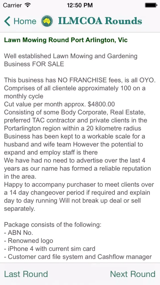 Captures d'écran de Lawn Mowing Businesses For Sale