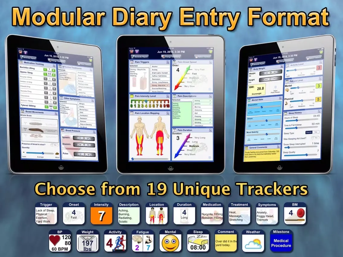 Chronic Pain Tracker iPad  スクリーンショット