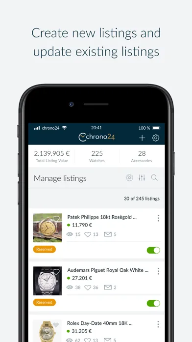 Chrono24 for Dealers Ekran Görüntüleri
