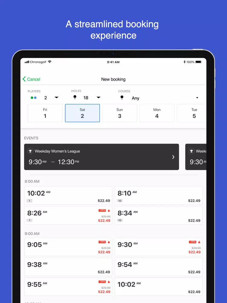 ภาพหน้าจอของ Evergreen Golf Club iPad 