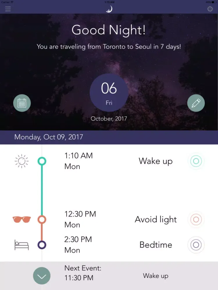 Chronoshift - Fight Jet Lag iPad  سکرین شاٹس