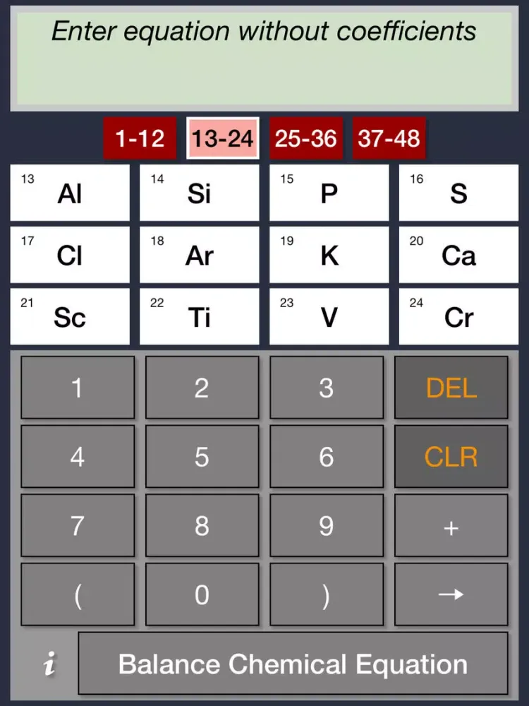 Capturas de pantalla de Chemistry Equation Balancing Calculator Free iPad 
