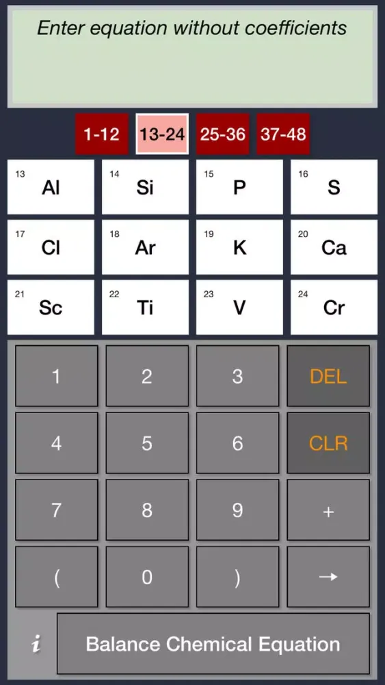 Capturas de pantalla de Chemistry Equation Balancing Calculator Free