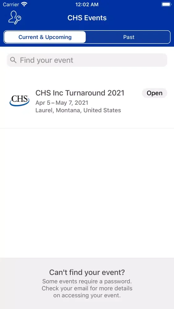 CHS Inc Events 스크린샷