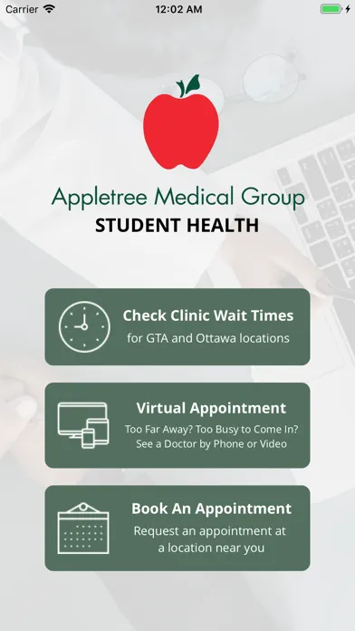 Capturas de tela do Appletree Student Health App