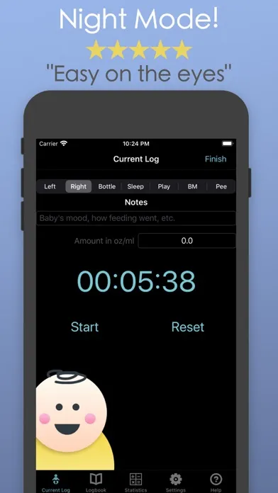Captures d'écran de Baby Log & Breast Feeding App
