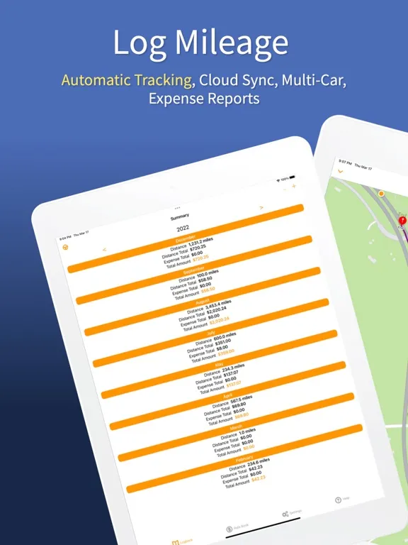Mileage Tracker & Expense Log iPad  سکرین شاٹس