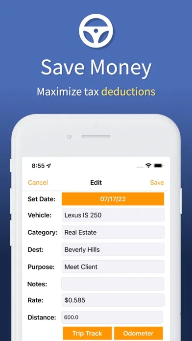 Mileage Tracker & Expense Log سکرین شاٹس