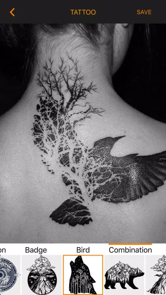 Zrzuty ekranu Virtual Tattoo Maker:Ink Art