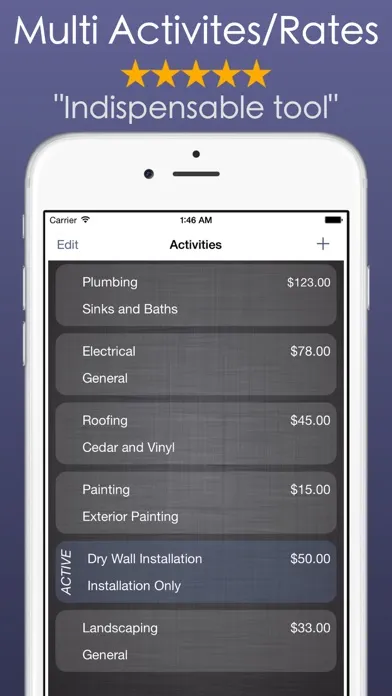 Ảnh chụp màn hình của Timesheet Work & Hours Tracker