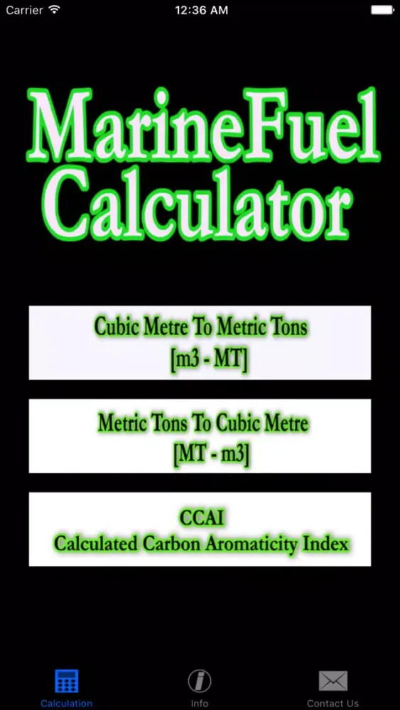 ภาพหน้าจอของ MarineFuel Calc
