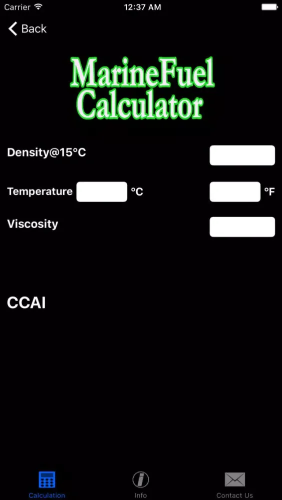 ภาพหน้าจอของ MarineFuel Calc