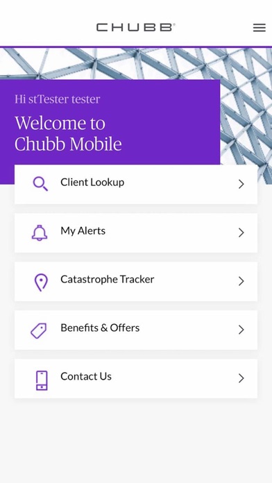 Capturas de tela do Chubb Agent Mobile