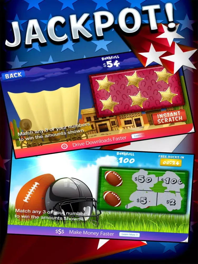' A American Lotto Scratch-Off Lottery Scratchers Game iPad  スクリーンショット