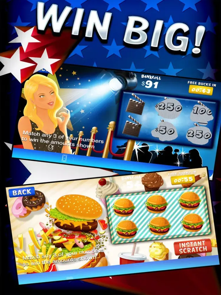 ' A American Lotto Scratch-Off Lottery Scratchers Game iPad  スクリーンショット