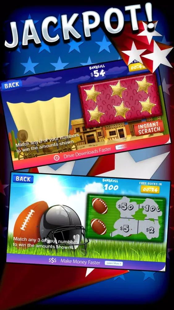 ' A American Lotto Scratch-Off Lottery Scratchers Game スクリーンショット