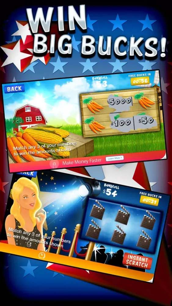 ' A American Lotto Scratch-Off Lottery Scratchers Game スクリーンショット
