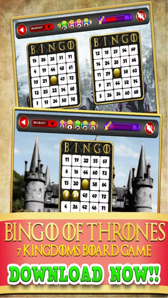 Bingo of Thrones 7 Kingdoms Board Game Free应用截图