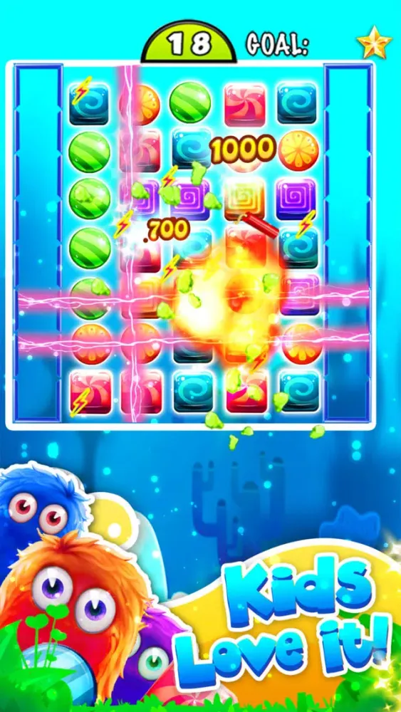 Tangkapan layar Candy S‘witch 2‘015 - sweetest star and match-3 angry juice heroes swap free