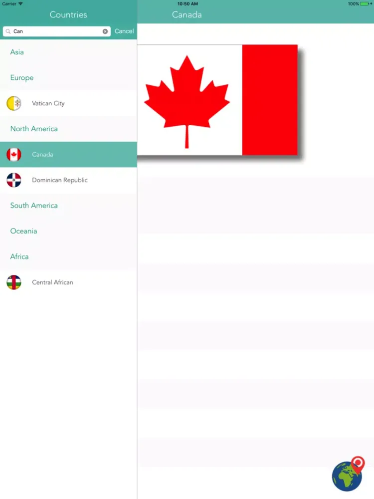 Capturas de tela do Know the Flag! iPad 