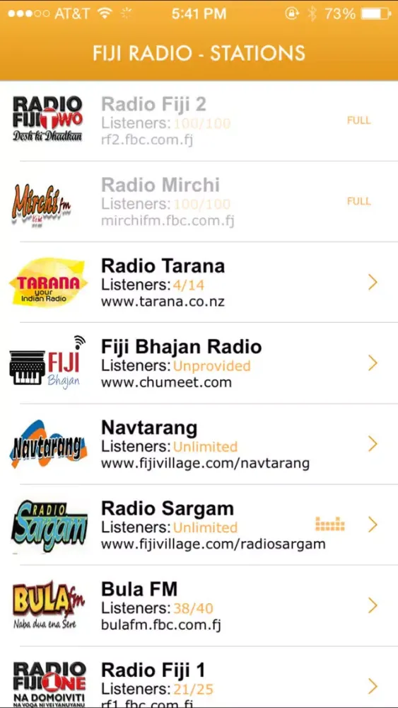 Скриншоты Fiji Radio