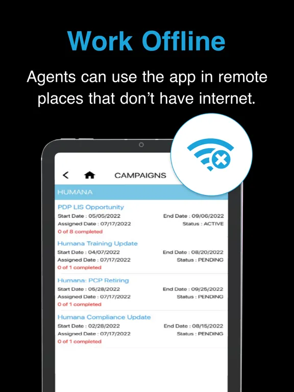 Tangkapan skrin ProducerAMS - Agent Outreach iPad 
