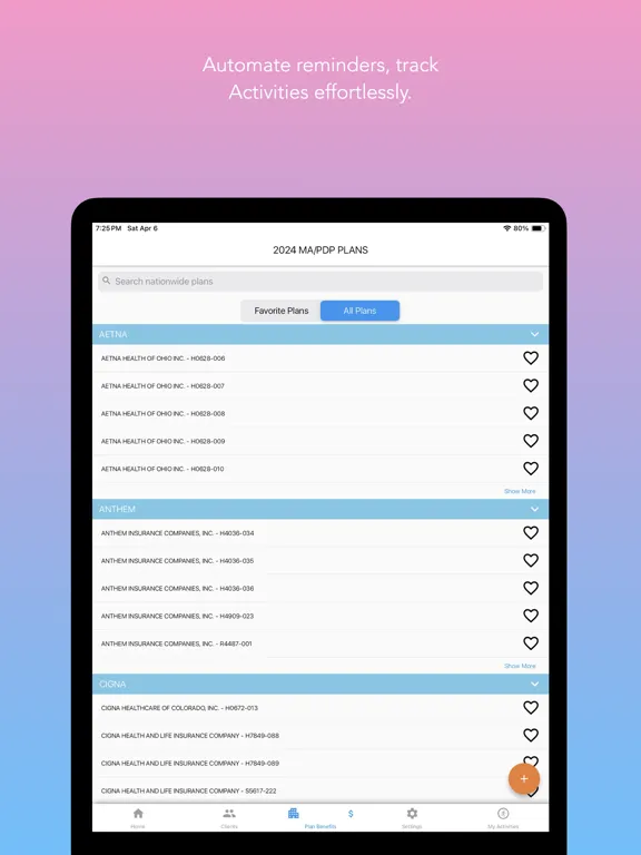 Capturas de tela do UnifiedChoice  Sales agent CRM iPad 