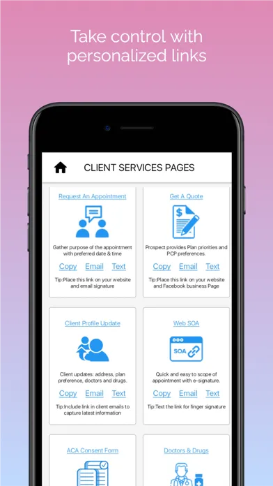 Capturas de tela do UnifiedChoice  Sales agent CRM