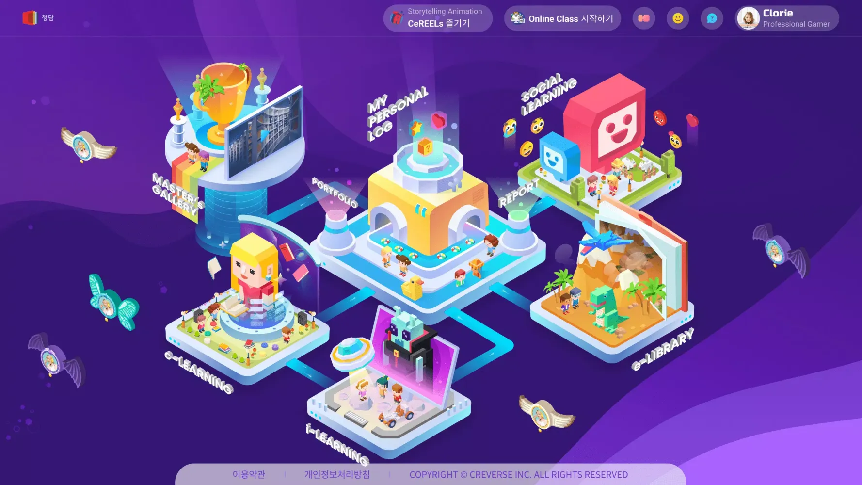 Zrzuty ekranu Creverse Learning Portal