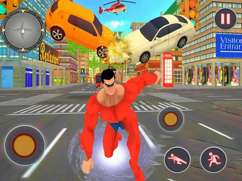 Tangkapan skrin Flying Superman Rescue Mission iPad 